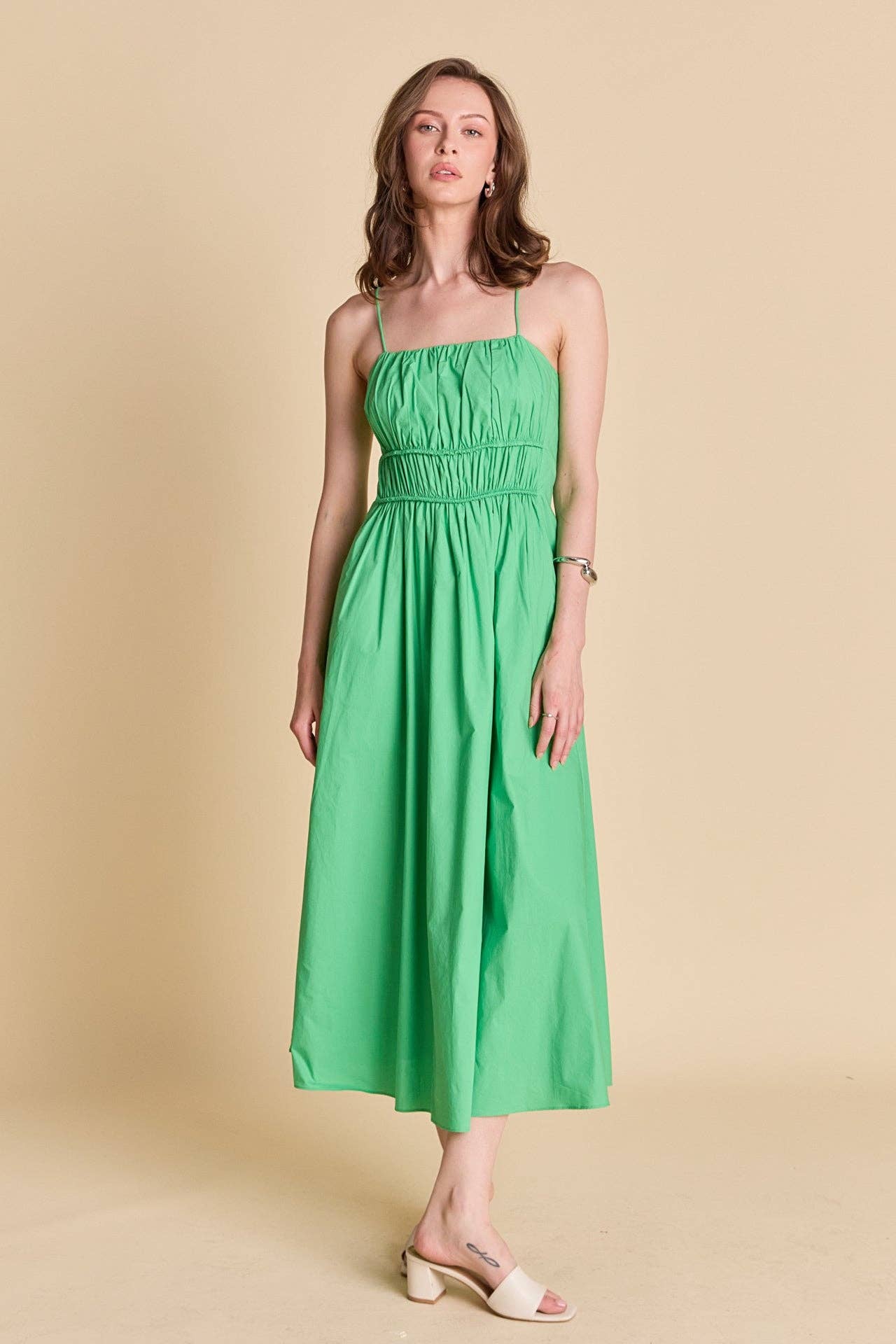 Kelly Green Midi Dress