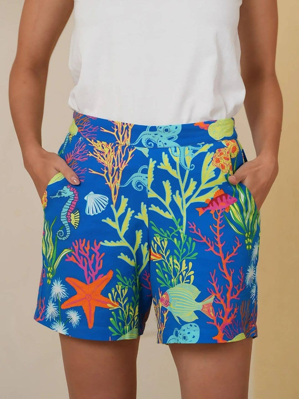 Blue Coral Reef Paradise Shorts