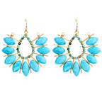 Marquis Turquoise and Jade Lime Earrings
