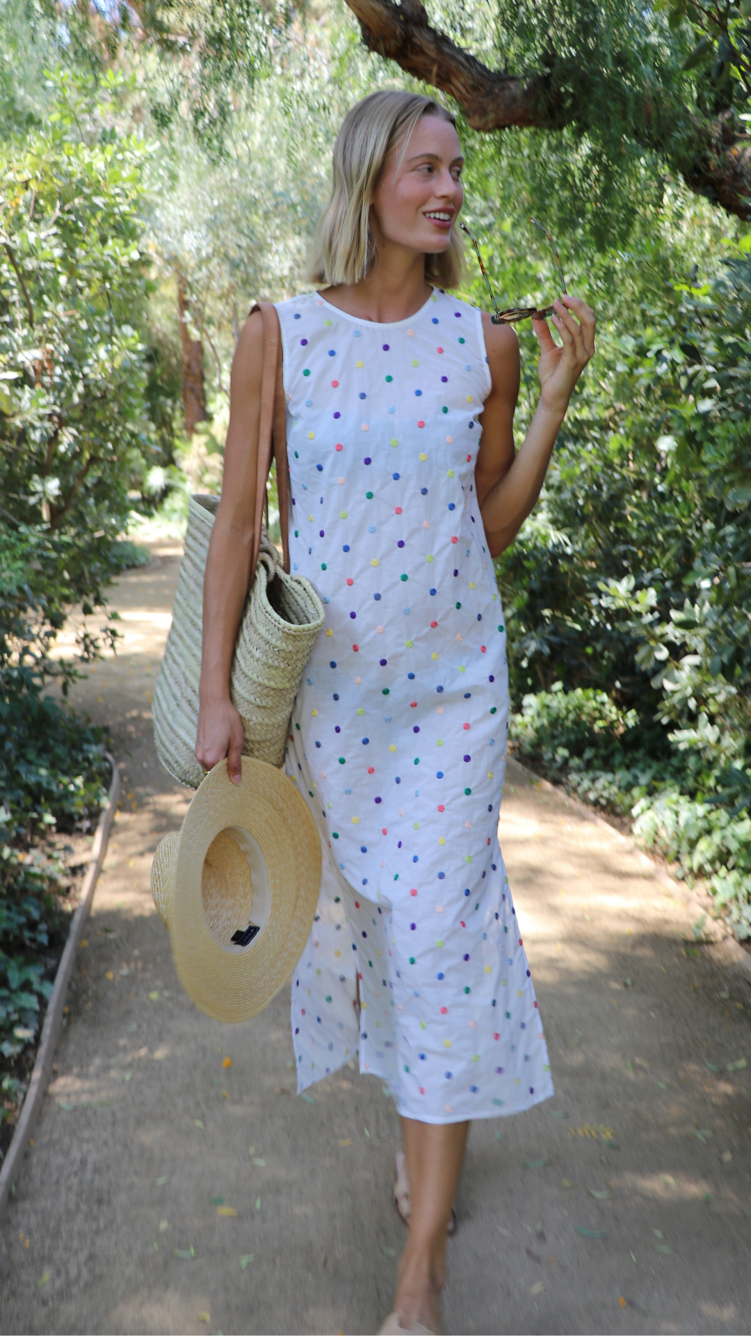 Multi Polka Dot Shift Dress