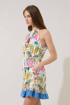 Malena Halter Ruffle Dress