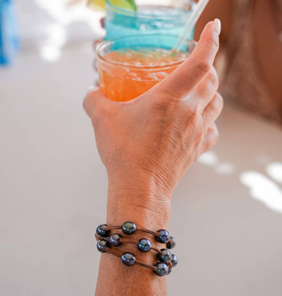 Leather & Pearl Wrap Necklace or Bracelet