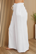 Cotton Gauze Drawstring Pants