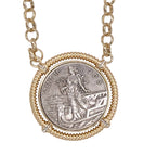 Matte Gold Italian Coin Necklace
