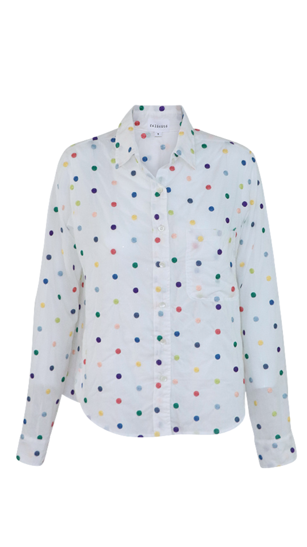 Multi Polka Dot Boyfriend Top