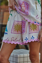 Coastal Print Shorts