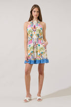 Malena Halter Ruffle Dress
