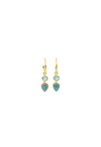 Turquoise and Topaz Dangle Earrings