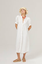 Athina Linen Midi Dress