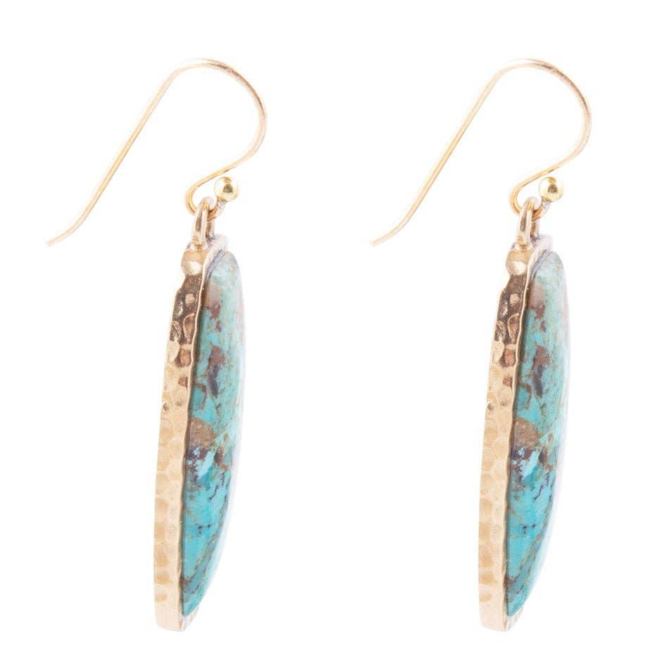Odyssey Turquoise and Bronze Statement Earrings