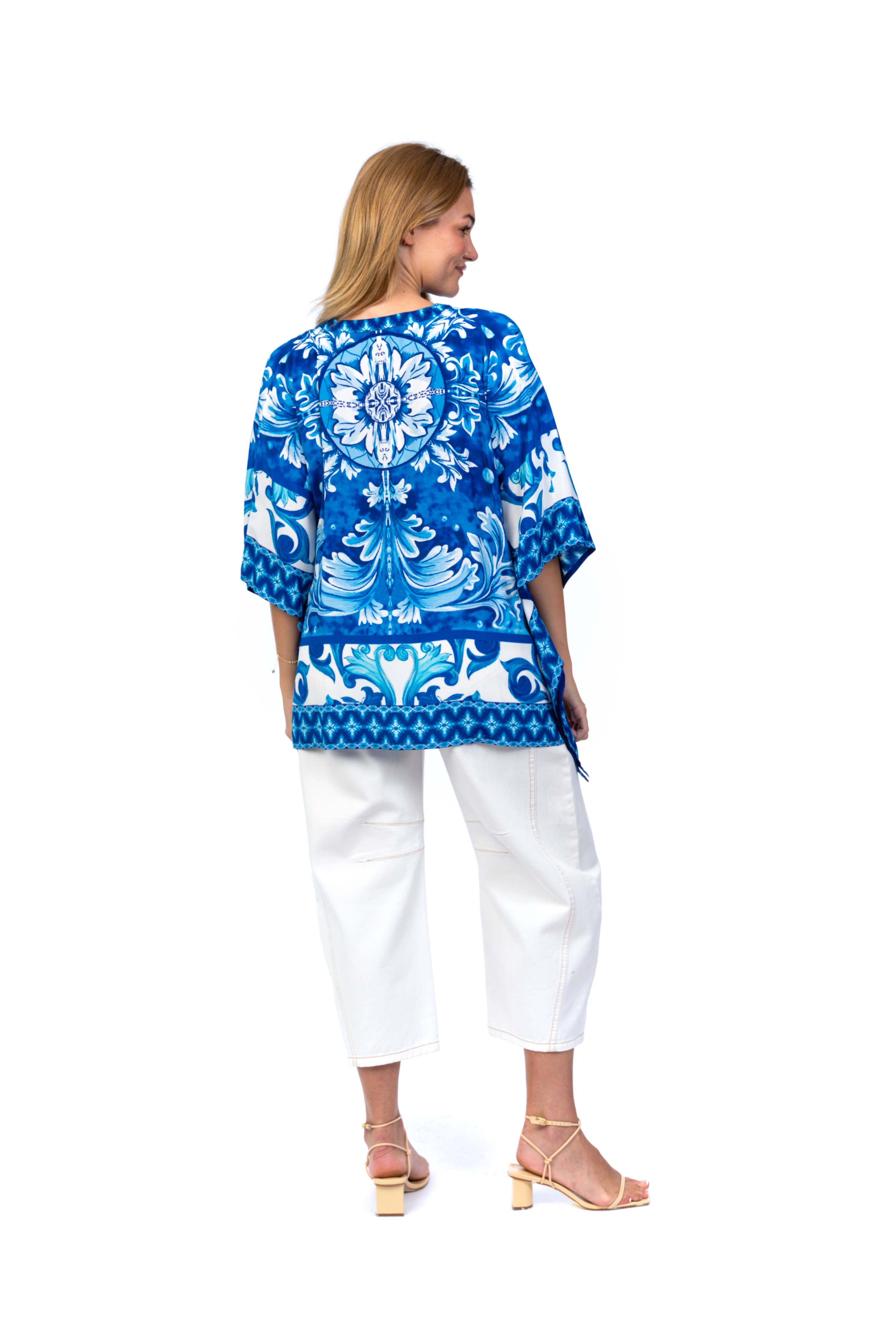 Aqua Rihan Flowy Caftan Blouse
