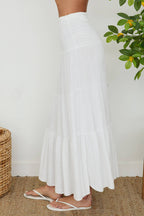 Tiered Cotton Gauze Skirt