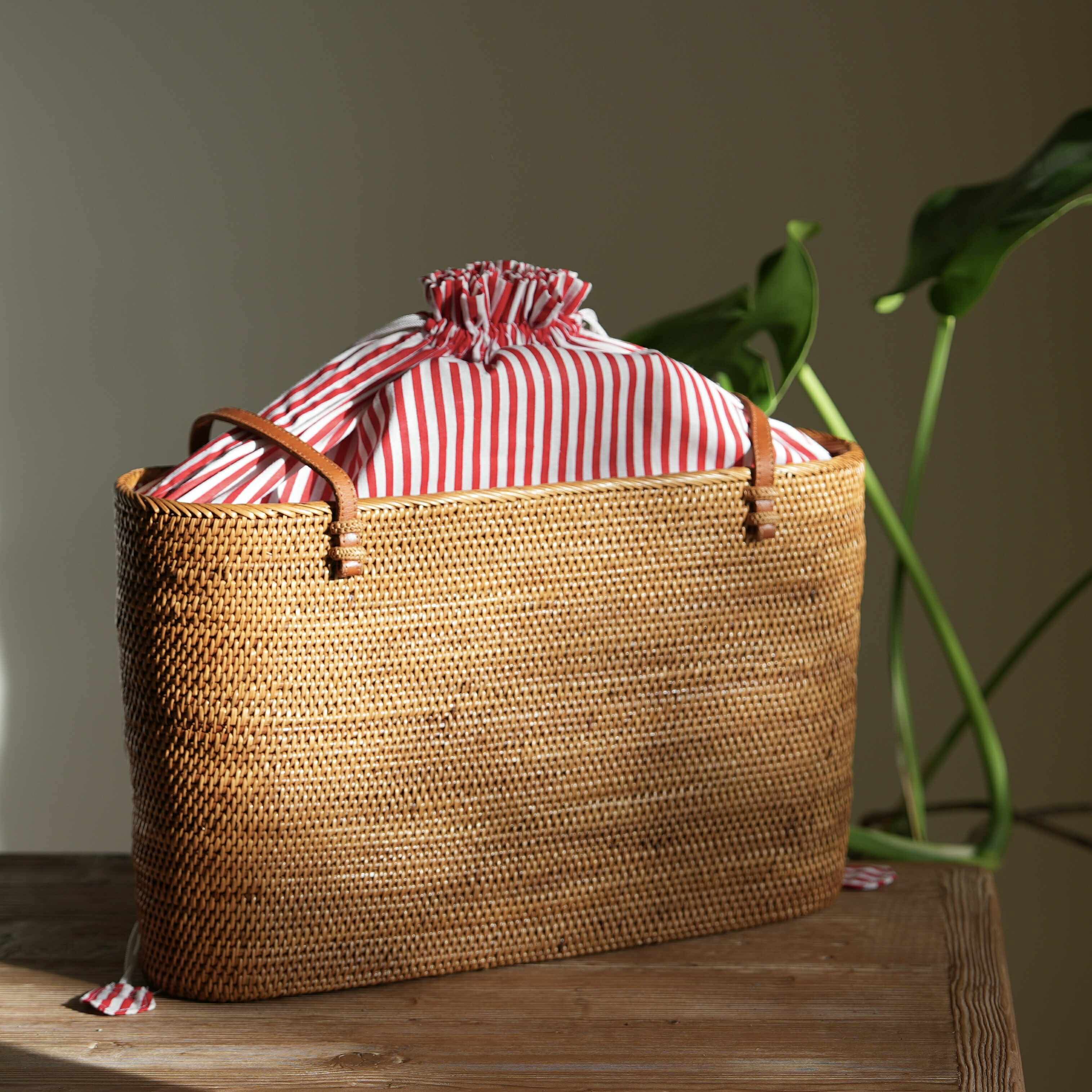 Bali Rattan Tote Bag