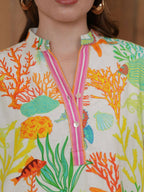 Coral Reef Printed Mini Dress