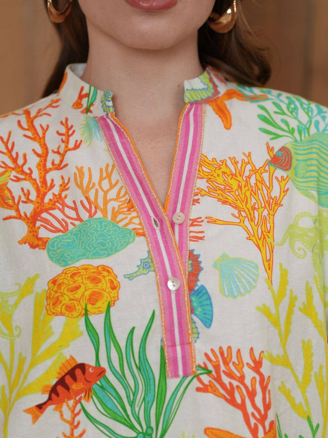 Coral Reef Printed Mini Dress