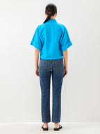 Janice Cuffed Sleeve Tie-Front Top