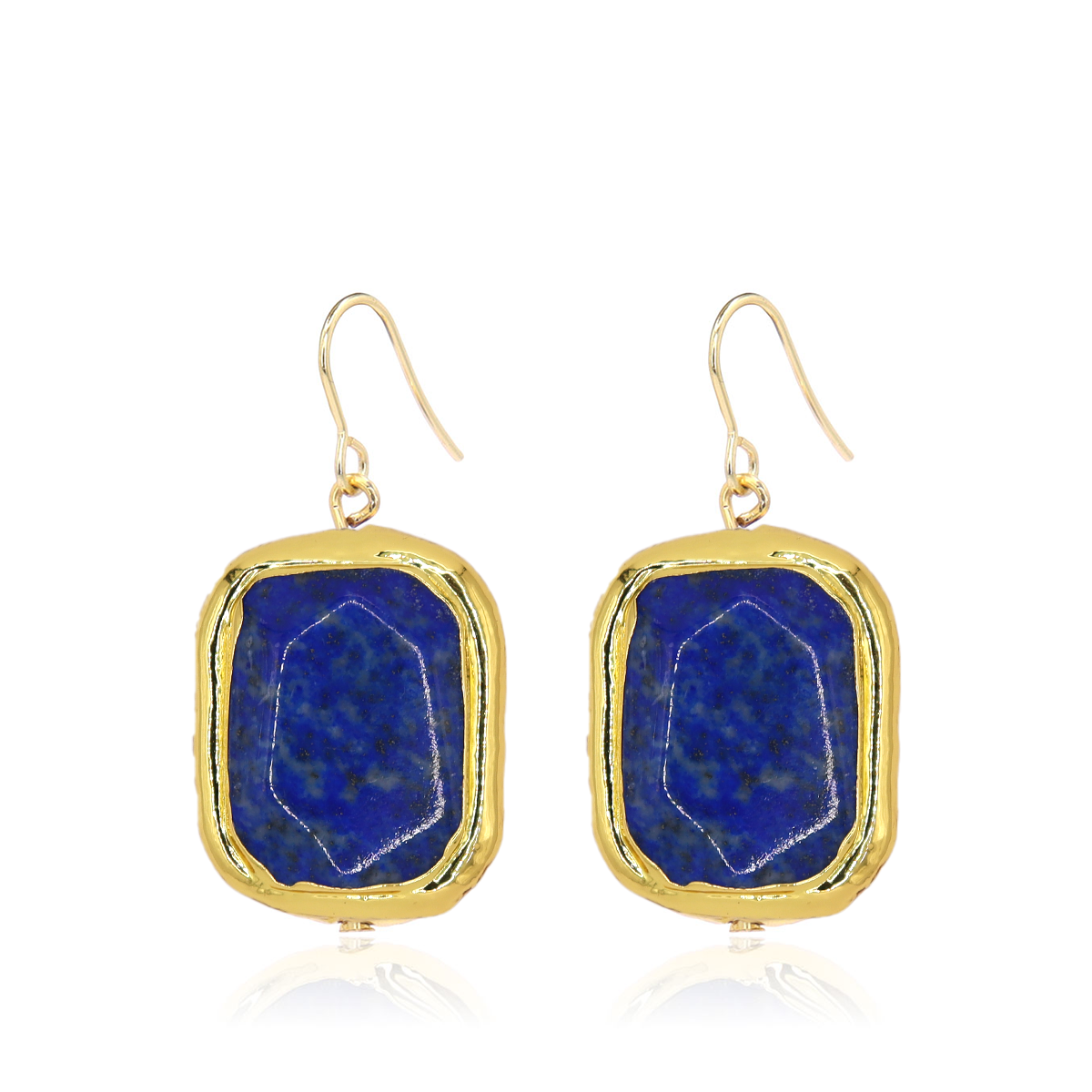 Lapis 24K Gold Plated Earrings