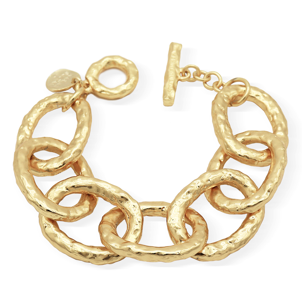 Oversize 24K Gold Plated Link Bracelet