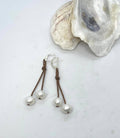Double Dangle Pearl Earrings