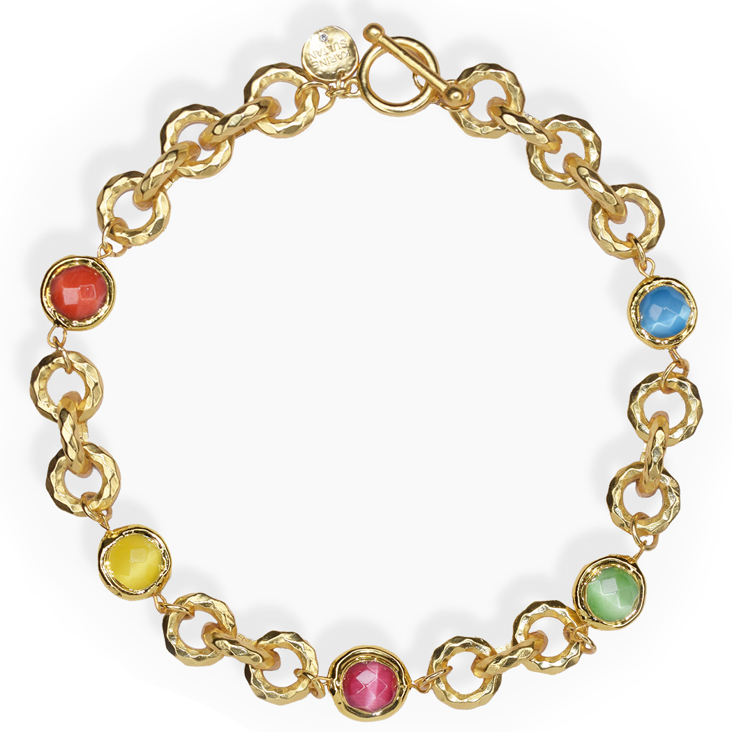 Coriandoli 24K Gold Plated Collar Necklace