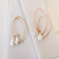 Pearl Teardrop Threader Earrings