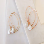 Pearl Teardrop Threader Earrings