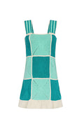 Crochet Checkered Mini Dress