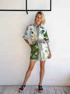 Marine Life Belted Dress