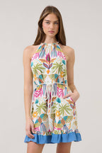 Malena Halter Ruffle Dress