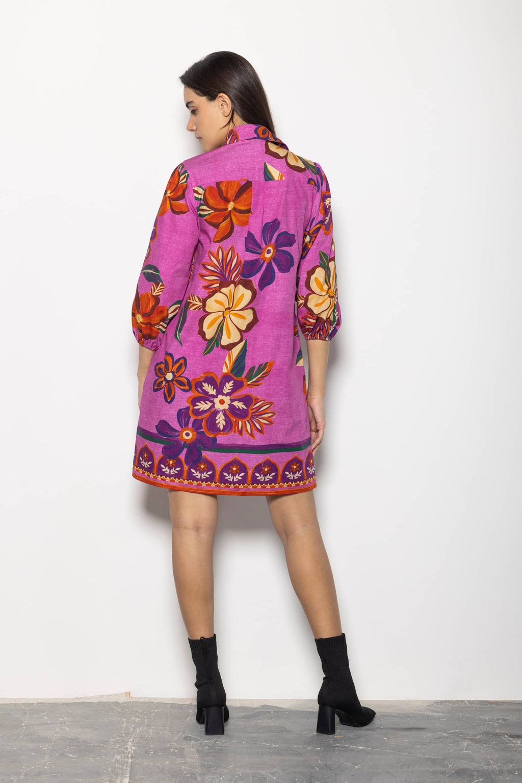 Fuchsia Blossoms Ava Dress
