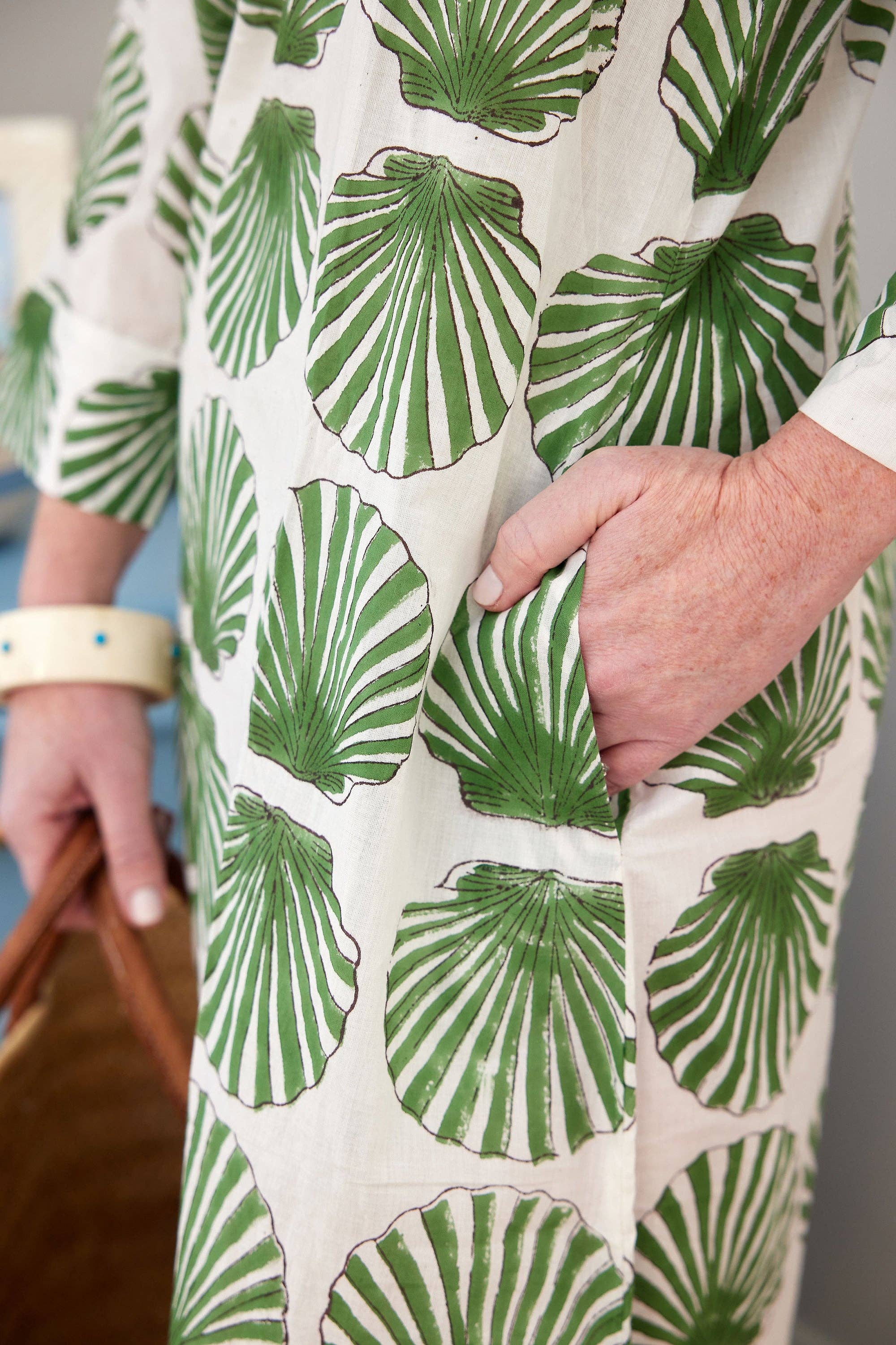 Green Seashell Shift Dress