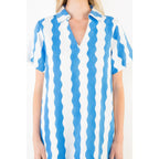 Short Sleeve Wave Pattern Dress