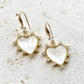 Mother of Pearl Heart Earrings