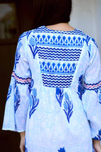 Hand-Block Printed Floral Dress