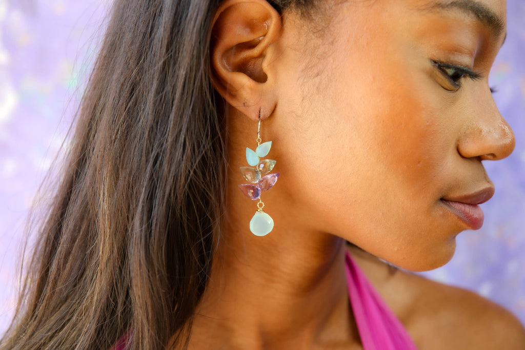 Samba Multi Chalcedony Earrings