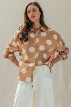 Polka Dot Button-Down Shirt