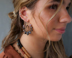 Marquis Copper Tan Earrings