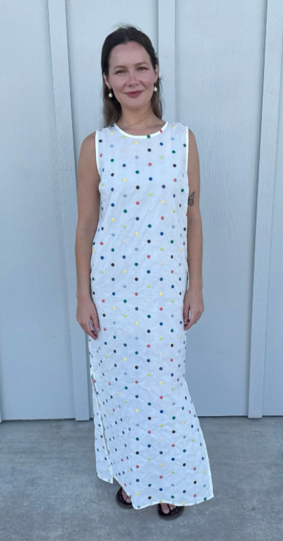 Multi Polka Dot Shift Dress