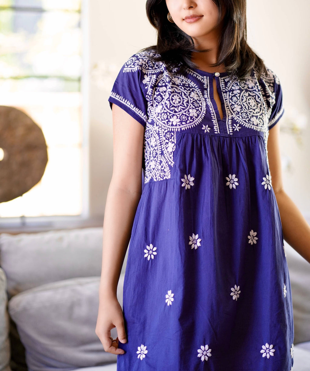 Ava Embroidered Tunic Dress