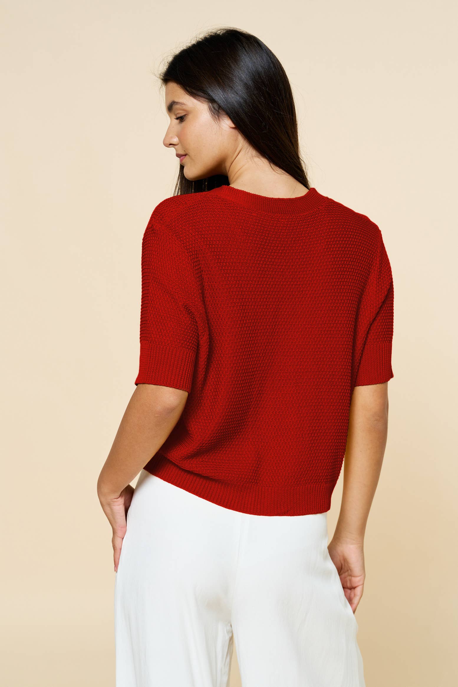 Short Sleeve Cardigan with Starfish Buttons