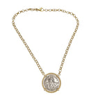 Matte Gold Italian Coin Necklace