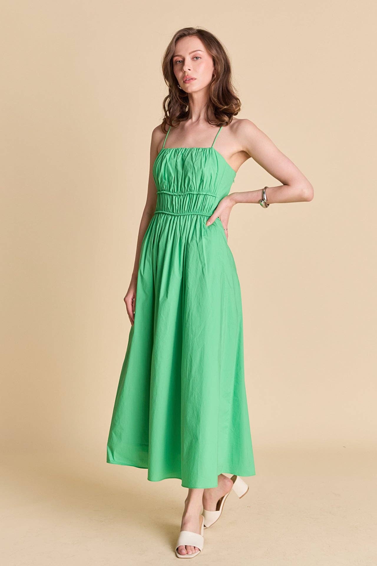 Kelly Green Midi Dress
