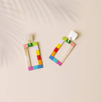 Rainbow Colorblock Earrings