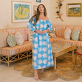 Blue Palm Geo Ace Dress
