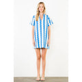 Short Sleeve Wave Pattern Dress