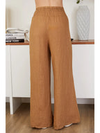 Linen Smocked Waist Pant