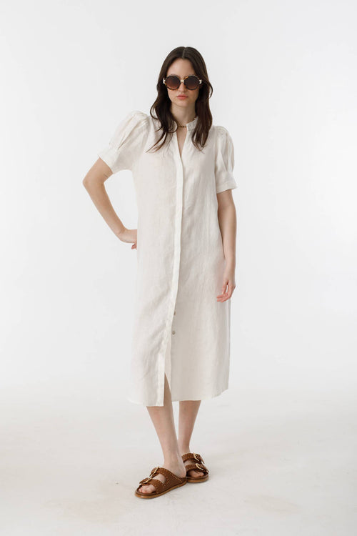 Athina Linen Midi Dress