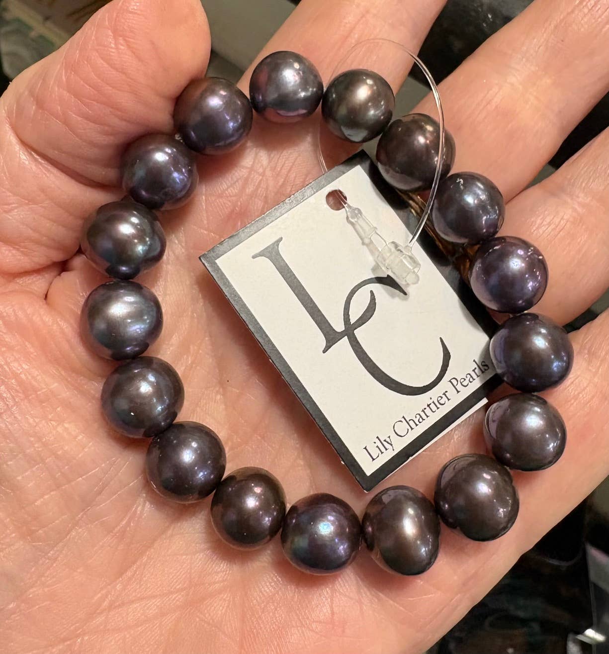 Freshwater Peacock Pearl Stretch Bracelet