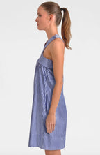 Crisscross Pinstripe Dress