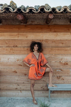 Cancun Orange Mini Dress